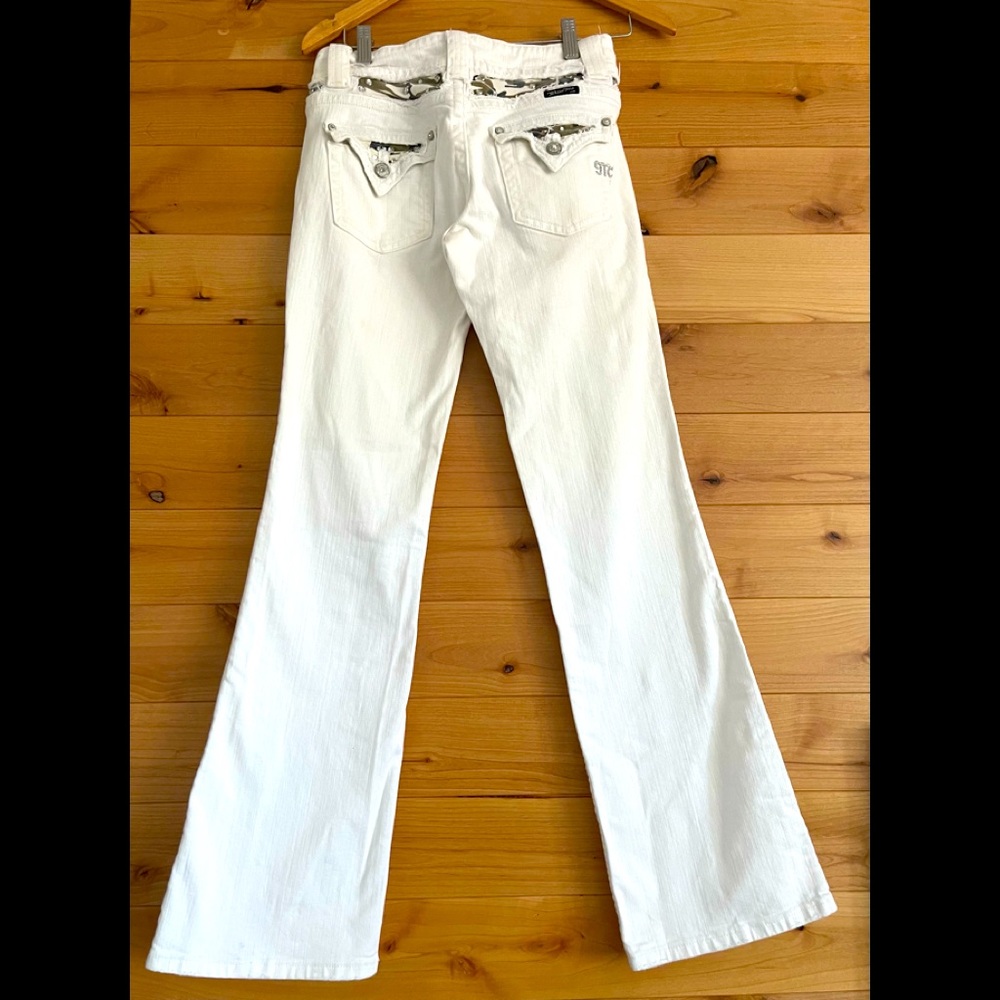 Miss Me wide leg with camo bling accents in oyster